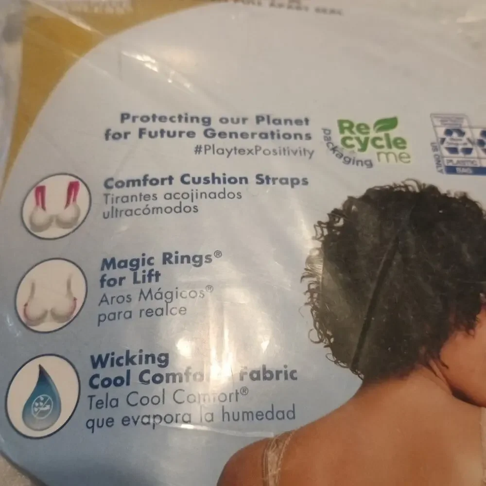 Playtex‎ Women's 18 Hour Ultimate Lift and Support Wirefree Bra Size 40DDD White